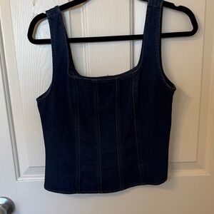 Rachel Zoe Dark Blue Denim Crop Top